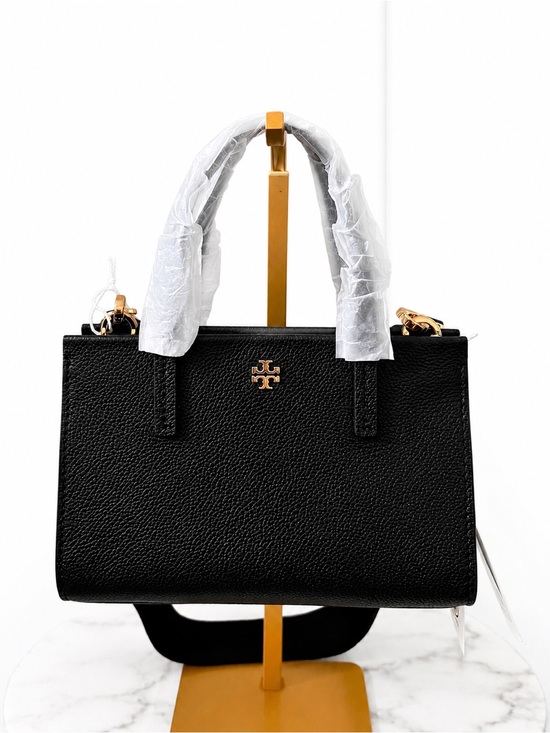 Tory Burch Handbags - NWT Tory Burch Black Pebbled Leather Mini Tote Crossbody Style 176875
